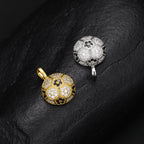 S925 Moissanite Football Pendant Necklace