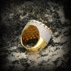 Jesus Moissanite Head Ring in Gold