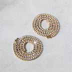 Baguette Moissanite Tennis Chain 18k Gold