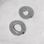 Moissanite Baguette Tennis Chain White Gold