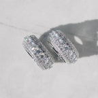 Moissanite Layered Diamond Ring White Gold