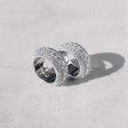 Moissanite Layered Diamond Ring White Gold