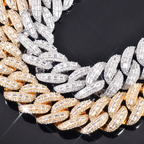 20mm Moissanite T Square Hip Hop Cuban Chain