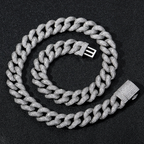 15mm Moissanite Bubble Micro inlay Cuban Chain