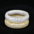 S925 Silver Moissanite Full Diamond Ring