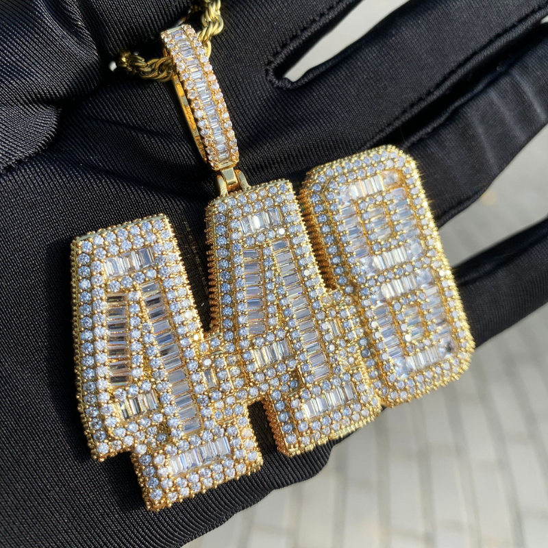 Moissanite Baguette Number 448 Pendant