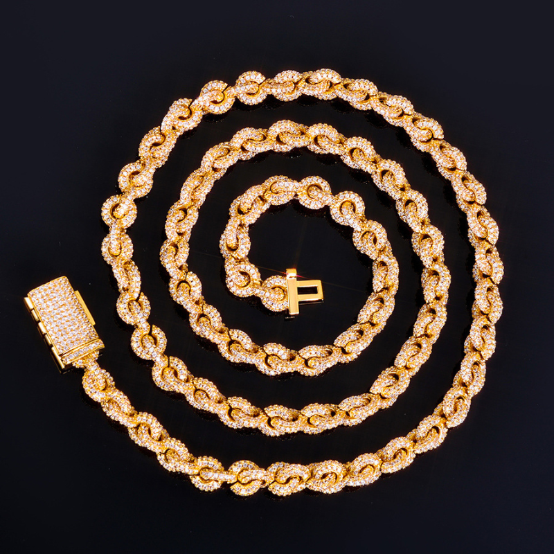 8mm Moissanite Hip-Hop O-Shaped Chain