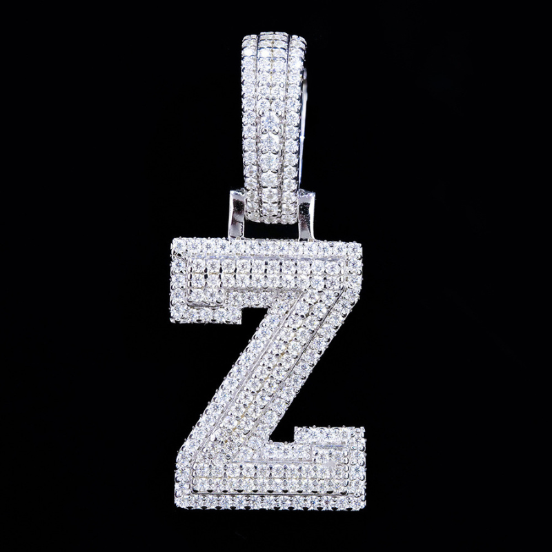 Moissanite Classic Letter Pendant