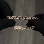 Moissanite Hip Hop Miami Box Clasp Bracelet