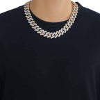 20mm Moissanite Hip Hop Tricolor Miami Diamond Cuban Chain