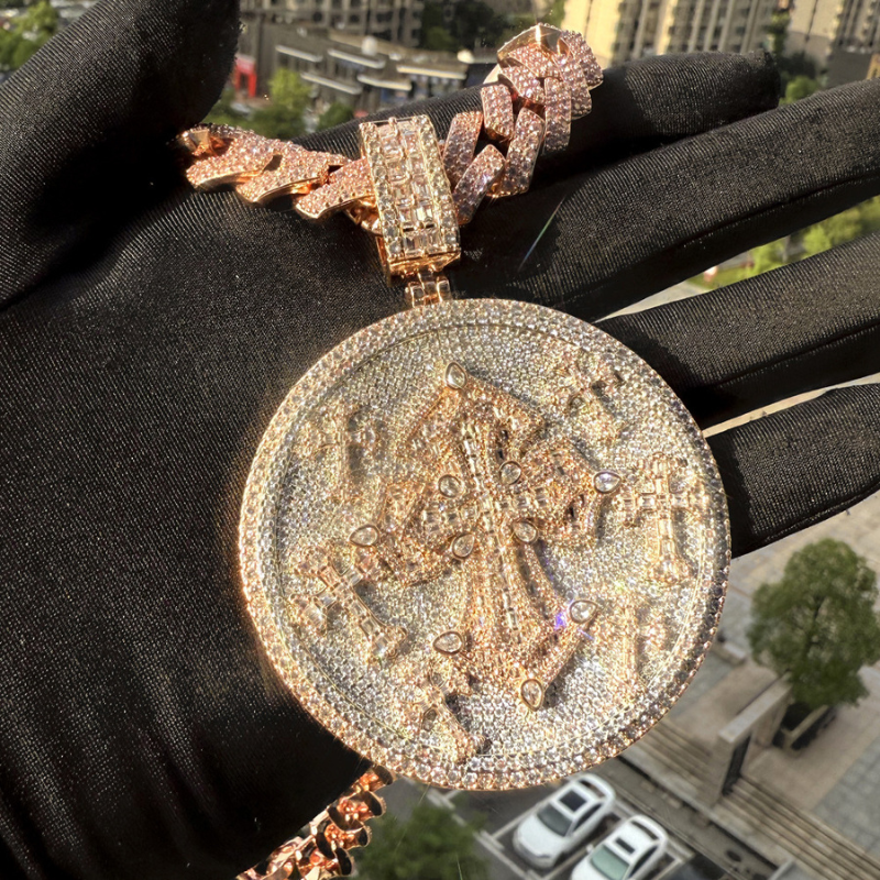 Hip Hop | Cross Medal Pendant Chain Set