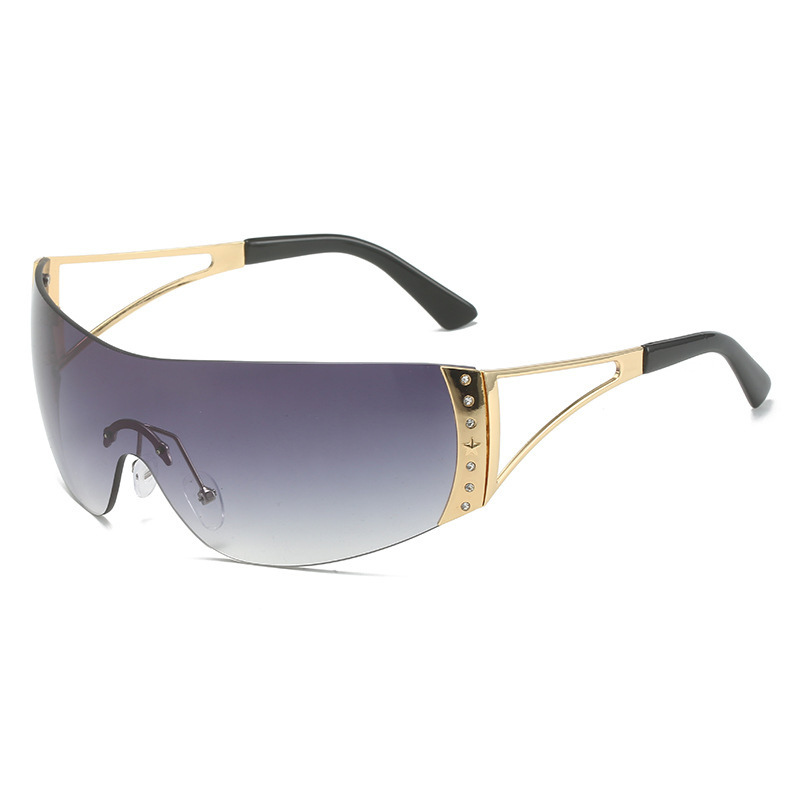 Stylish Frameless Shield Shades Sunglasses