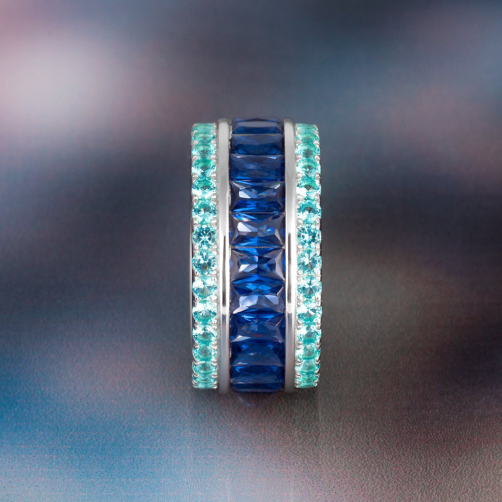 Blue Sapphire Baguette Ring