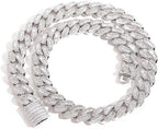 15mm Moissanite T Square Ice Out Diamond Cuban Chain