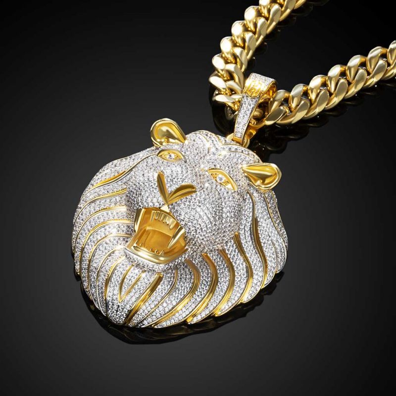 The King of Lion Moissanite Pendant (FREE Chain Included)