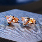 3-Prong Heart-shape Moissanite Earrings