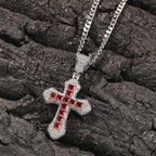 VVSBOX New Multicolor Cross Moissanite Pendant