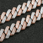 Moissanite Layered Three-dimensional Cross Pendant Chain Set