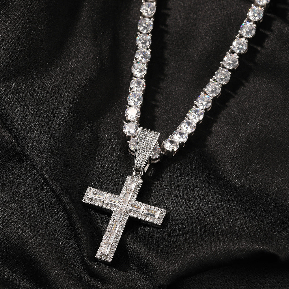 Micro Paved Cubic Moissanite Diamond Necklace