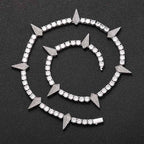 5mm Moissanite Fight Tooth and Claw Tennis Chain