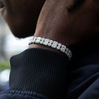 Iced Baguette Double Row Moissanite Tennis Bracelet