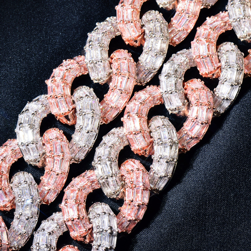 21mm Moissanite Trapezoid Diamond Cuban Chain