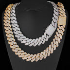 25mm Hip Hop Three Row Diamond Cuban Chain