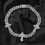 Moissanite Punk Cross Cuban Chain