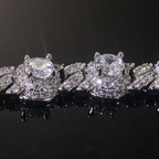 7.5mm Moissanite Hip Hop Round Bead Cuban Bracelet