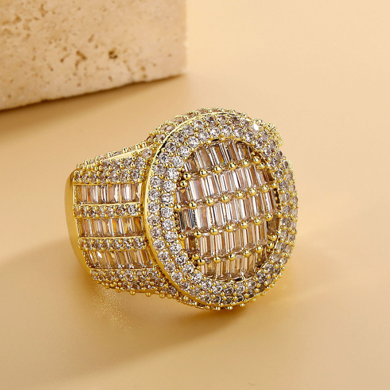 Moissanite Trendtide Trapezoid Square Diamond Close Disc Ring