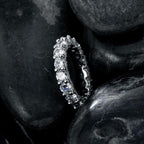 3.8 Ct Round Cut Micro Pave Band