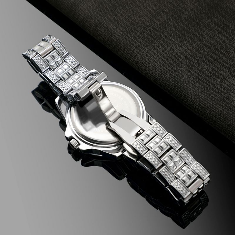 Iced Heavy Metal Hip Hop Watch - 40.6mm White Gold