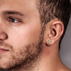 S925 Moissanite Square Diamond Stud Earrings for Men