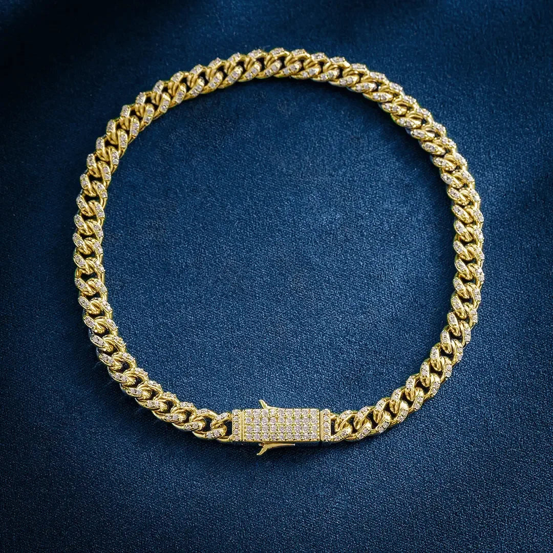 5mm S925 Moissanite Cuban Chain