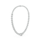 Women's Luxury Round Cut Necklace in White Gold