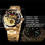 Waterproof Skeleton Mechanical Automatic Watch for Men