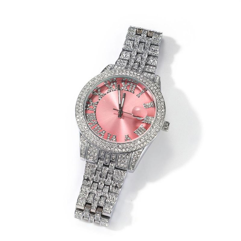 Iced Micro Pavé Watch - 42mm Pink Dial