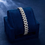 10MM Moissanite Diamond Prong Cuban Bracelet