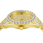 Iced Roman Numerals Dress Watch - 40.5mm Gol