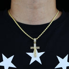 Ice Cross Jesus Zircon Moissanite Pendant