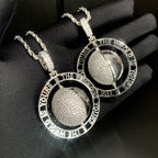 Hip Hop | "Globe Rotatable" Iced Pendant