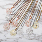 Ice Circle Cut Zodiac Circle Moissanite Pendant