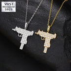Zircon Uzi Charge Pendant Necklace