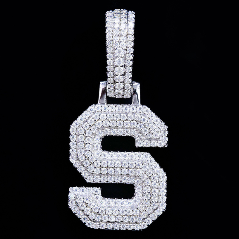 Moissanite Classic Letter Pendant
