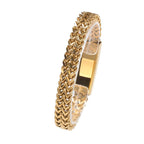 10mm Double Rows Franco Bracelet in Gold