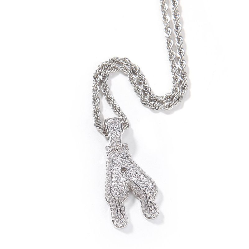 Custom Iced Drip Letters Name Moissanite Pendant
