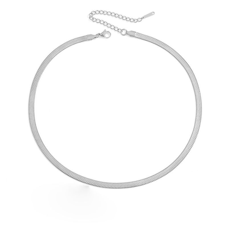 2mm/3mm/4mm/5mm Herringbone Chain in Silver