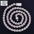 8mm Moissanite Hip-Hop O-Shaped Chain