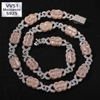 11mm Moissanite Dollar Sign Infinity Cuban Chain