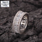 Moissanite Hip Hop Rectangular Full Diamond Ring
